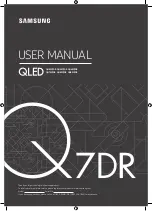 Samsung Q7DR Series User Manual preview