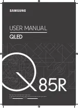 Samsung Q85R User Manual preview