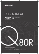 Samsung QLED QN82Q80R User Manual preview