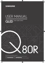 Preview for 1 page of Samsung QN55Q80R User Manual