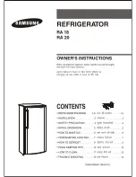 Preview for 1 page of Samsung RA 18 Owner'S Instructions Manual