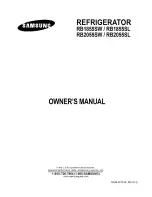 Preview for 1 page of Samsung RB1855SL Owner'S Manual