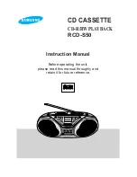 Samsung RCD-S50 Instruction Manual preview