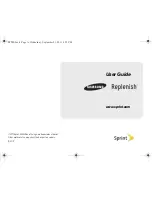 Preview for 1 page of Samsung Replenish User Manual