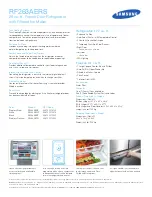 Preview for 2 page of Samsung RF263AE Specifications