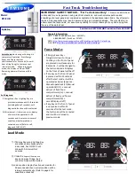 Preview for 1 page of Samsung RF30HB Fast Track Troubleshooting