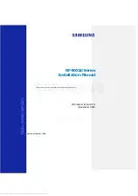 Samsung RF4402d Series Installation Manual preview