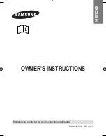 Samsung RL36SBMT Owner'S Instructions Manual preview