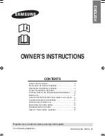 Preview for 1 page of Samsung RL38SBIH Owner'S Instructions Manual