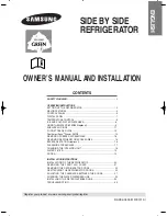Samsung RS23FESW Owner'S Manual And Installation preview