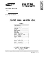 Samsung RS2533 Owner'S Manual And Installation предпросмотр