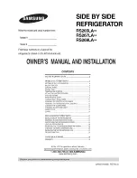 Samsung RS267LABP/XAA and Owner'S Manual And Installation preview