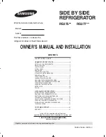 Samsung RS275 Owner'S Manual And Installation preview