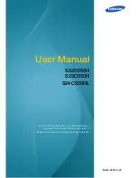 Предварительный просмотр 1 страницы Samsung S22C550H User Manual