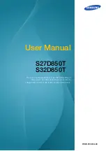 Preview for 1 page of Samsung S27D85 User Manual