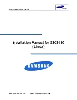 Samsung S3C2410 Installation Manual preview