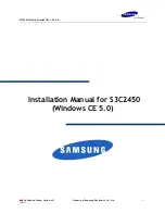 Samsung S3C2450 Installation Manual preview