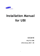 Предварительный просмотр 1 страницы Samsung S3C6410 Installation Manual