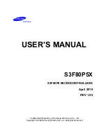 Preview for 1 page of Samsung S3F80P5X User Manual