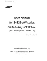 Preview for 1 page of Samsung S4335-AW Series User Manual