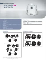 Samsung SADT-100EC Specification Sheet предпросмотр