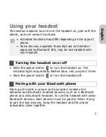 Preview for 10 page of Samsung SBH650 - Bluetooth Stereo Pendant Headset User Manual