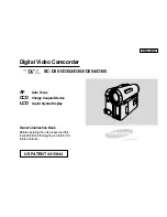 Preview for 1 page of Samsung SC D353 - MiniDV Camcorder w/20x Optical Zoom Owner'S Instruction Book