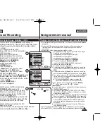 Предварительный просмотр 61 страницы Samsung SC D363 - MiniDV Camcorder With 30x Optical Zoom Owner'S Instruction Book