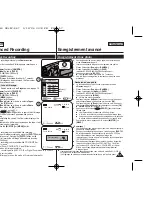 Предварительный просмотр 63 страницы Samsung SC D363 - MiniDV Camcorder With 30x Optical Zoom Owner'S Instruction Book