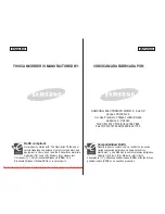 Preview for 110 page of Samsung SC-D371 Owner'S Instruction Manual