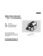 Samsung SC D453 - MiniDV Camcorder w/10x Optical Zoom Owner'S Instruction Book preview