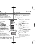 Preview for 100 page of Samsung SC-D463(B)/D465(B) Owner'S Instruction Book