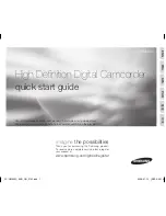 Samsung SC-HMX20 Quick Start Manual preview