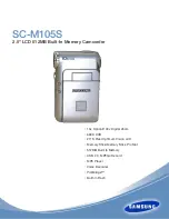 Предварительный просмотр 1 страницы Samsung SC-M105S Specifications