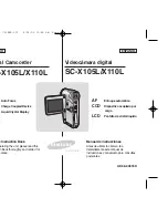 Preview for 1 page of Samsung SC-X110 Owner'S Instruction Book