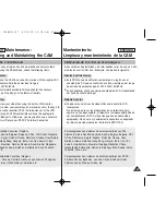 Preview for 127 page of Samsung SC-X110L Owner'S Instruction Book