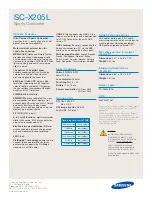 Preview for 4 page of Samsung SC-X205L Brochure