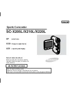 Samsung SC-X205L Owner'S Instruction Manual preview