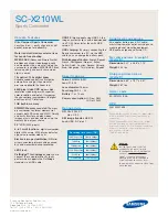 Preview for 8 page of Samsung SC-X205WL Brochure