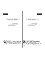 Preview for 144 page of Samsung SC-X210L Owner'S Instruction Book