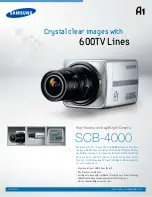 Samsung SCB-4000 Specifications предпросмотр