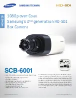 Samsung SCB-6001 Specifications preview