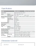 Samsung SCC-B1311 Specification Sheet предпросмотр