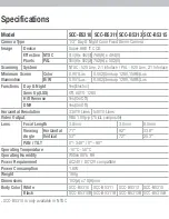 Samsung SCC-B5310 Specifications preview