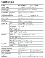 Samsung SCC-C4203A Specifications preview