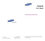 Preview for 1 page of Samsung SCH-A595 User Manual