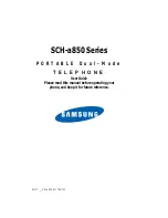 Preview for 1 page of Samsung SCH-a850 Series User Manual