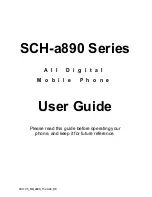 Preview for 1 page of Samsung SCH A890 User Manual