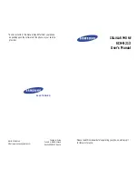 Предварительный просмотр 1 страницы Samsung SCH-N213 User Manual