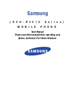 Предварительный просмотр 1 страницы Samsung SCH-R451 User Manual